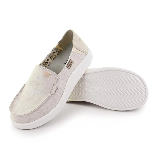 Kickback Womens Rizzo Linen Shoes - Natural