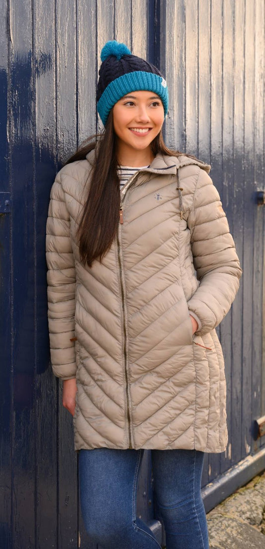 ladies Lighthose padded mocha Laurel coat.