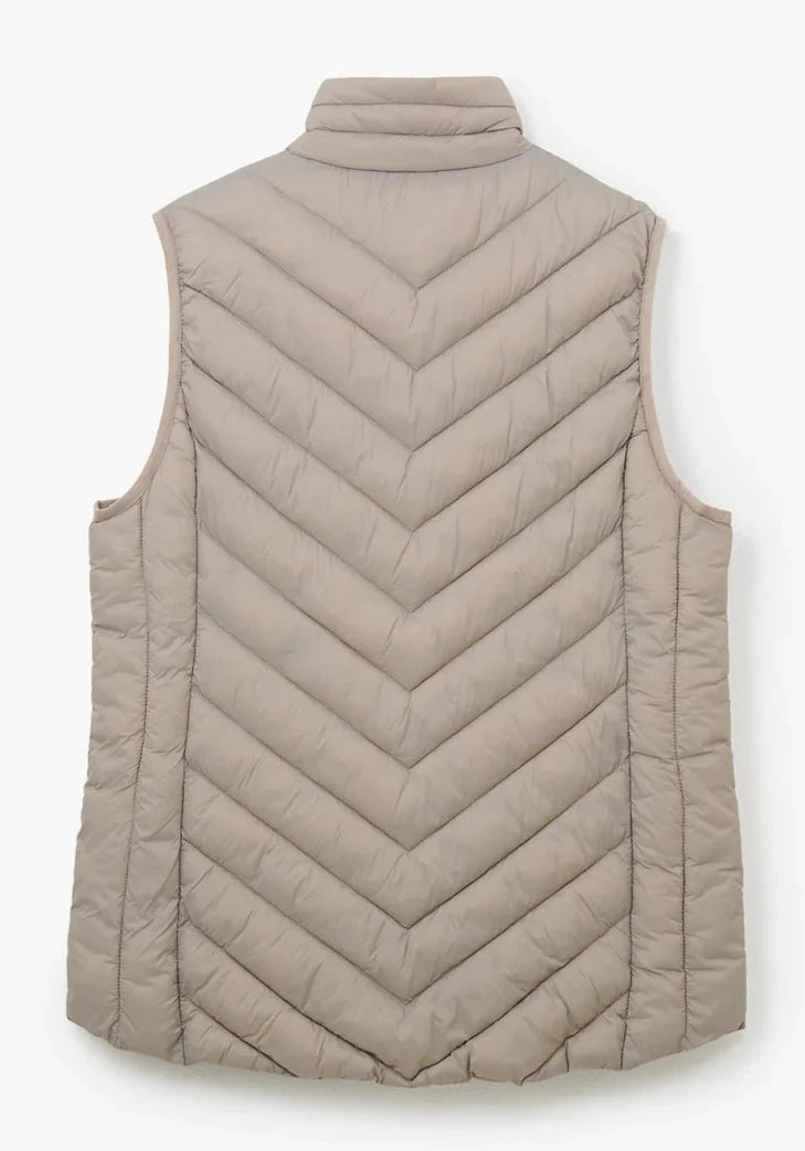 back of lighthouse womens gilet in mocha