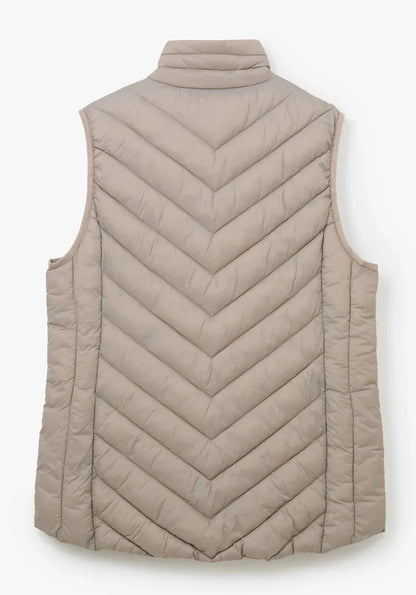 back of lighthouse womens gilet in mocha