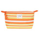 Lazy Jacks LJ405 Cosmetic Bag in Orange Yellow and White Stripe