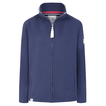 Front view of a womens Lazy Jacks LJ33 full zip sweatshirt in Twilight Navy