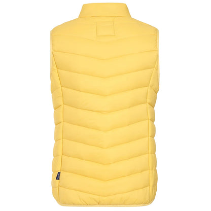 Back view of a womens Lazy Jacks GL2 lightweight padded gilet in Lemon Yellow
