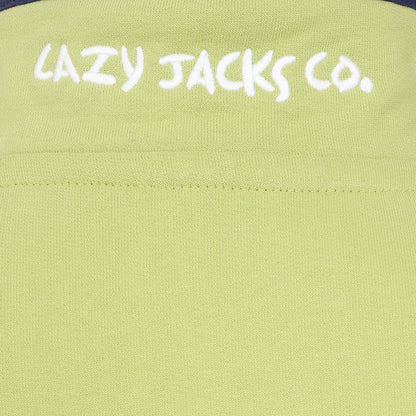 Lazy Jacks Porthleven print sweatshirt in soft green with stylish logo detail