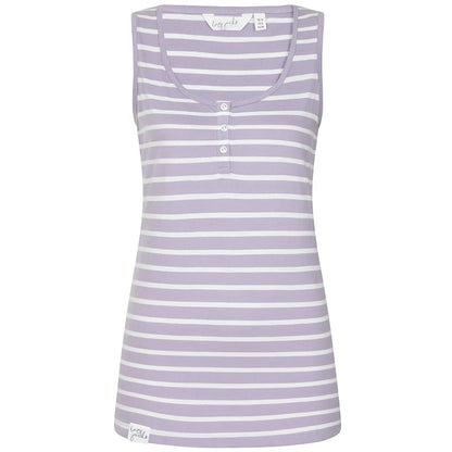 Lazy Jacks Womens LJ110 Stripe Vest Lilac