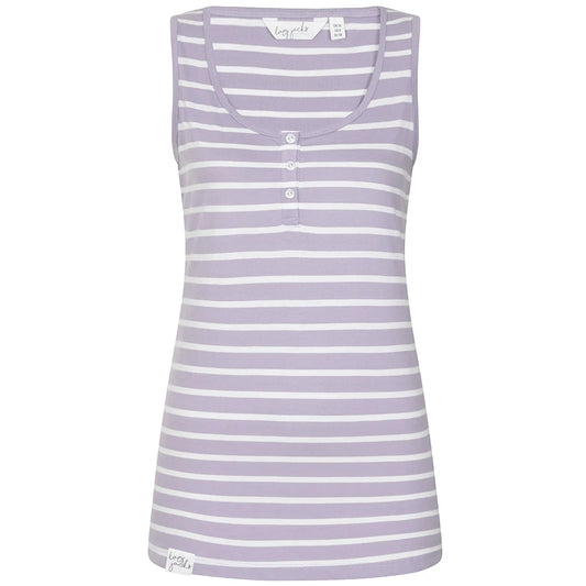Lazy Jacks Womens LJ110 Stripe Vest Lilac