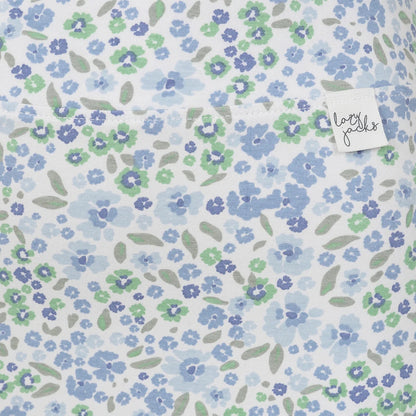 Lazy Jacks womens skirt featuring a floral print design in blue and green shades