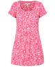 Lazy Jacks Womens LJ116 Printed Tunic Pink Shadow Flowers