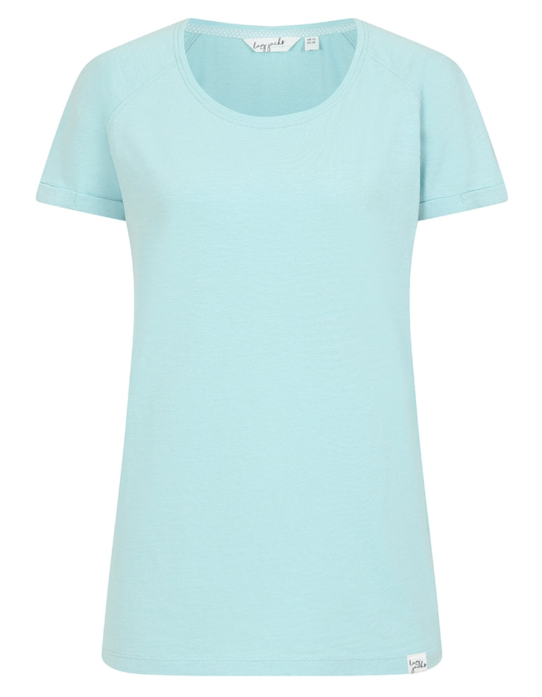 Lazy Jacks womens LJ163 short sleeve tee in Mint.