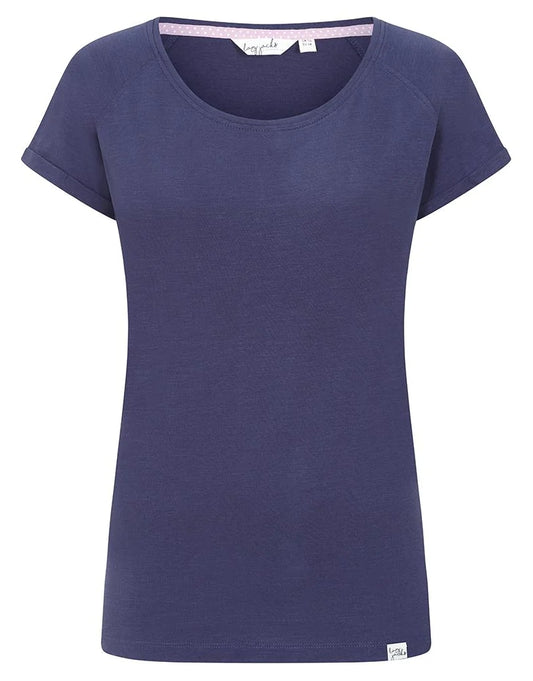 Lazy Jacks women's LJ163 short sleeve scoop neck tee in Twilight Navy.