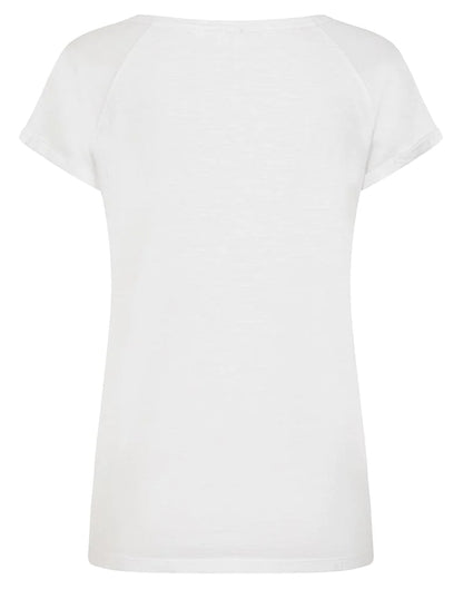 Lazy Jacks LJ163 women's White short sleeve scoop neck t-shirt.
