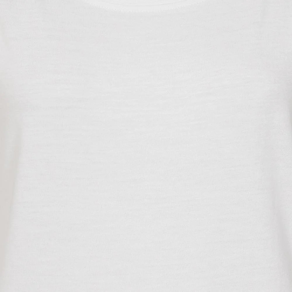 Women's LJ163 short sleeve slub cotton tee from Lazy Jacks in White.