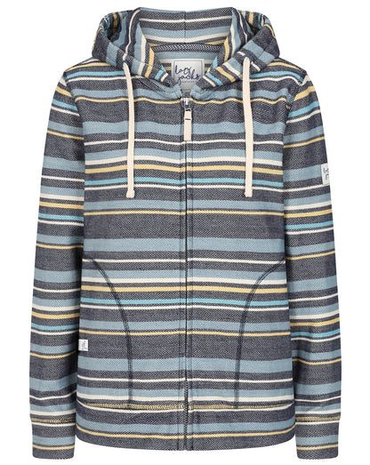 Lazy Jacks Womens LJ302 Textured Striped Hoodie - Twilight