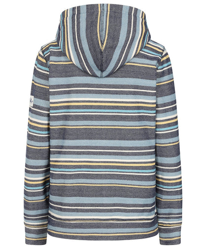 Lazy Jacks Womens LJ302 Textured Striped Hoodie - Twilight