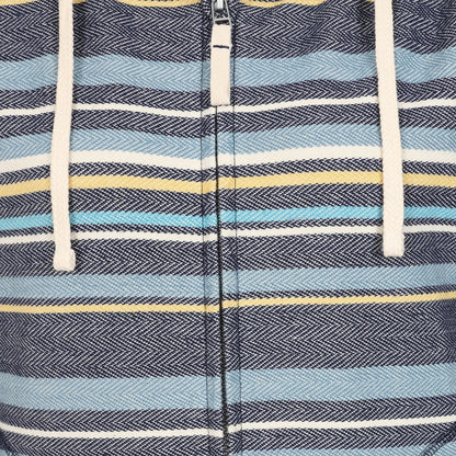 Lazy Jacks Womens LJ302 Textured Striped Hoodie - Twilight