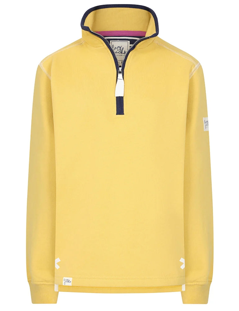 Lazy Jacks Womens LJ3 Porthleven Print Sweatshirt - Lemon Yellow