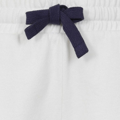 Women's LJ55 elasticated drawstring waist sweatshorts from Lazy Jacks in White.