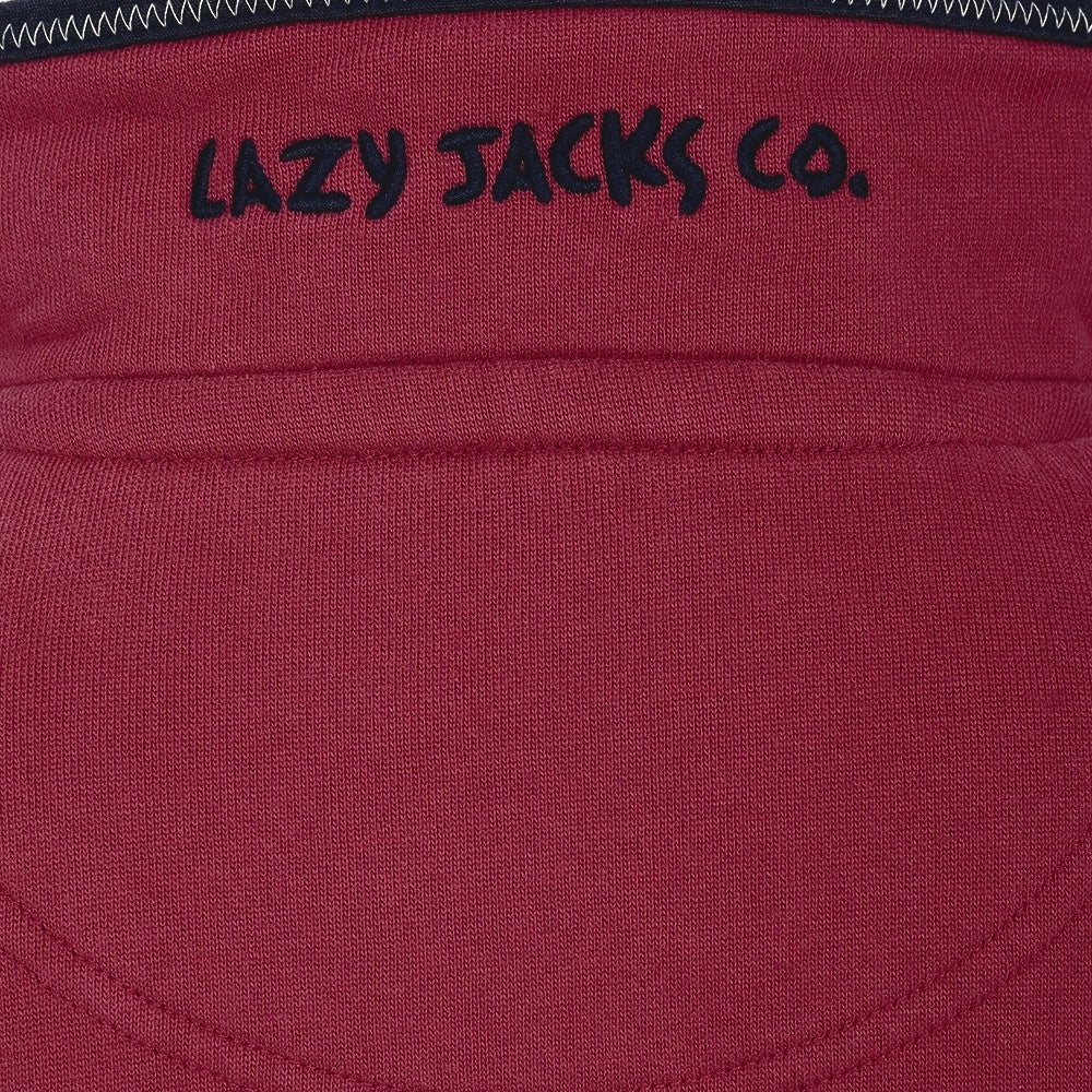Lazy Jacks Kids 'LJ3CP' Porthleven Print Sweatshirt - Crimson Red