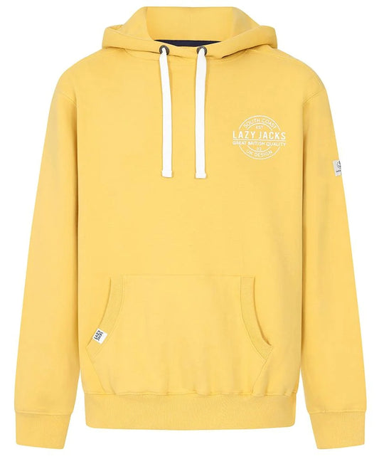 Lazy Jacks Mens LJ21 Popover Hoodie - Lemon Yellow