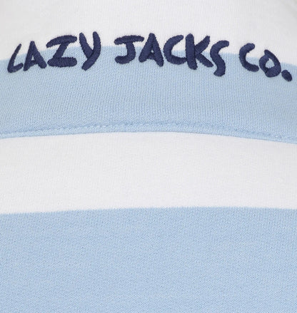 Lazy Jacks Womens LJ32 Full Zip Stripe Sweatshirt - Blues