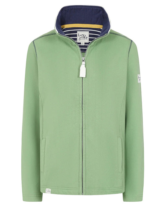 Lazy Jacks women's Grass Green full zip sweatshirt.