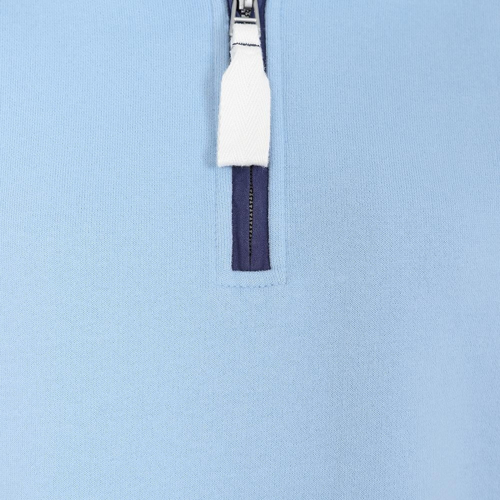 Lazy Jacks women's sweatshirt in Sky Blue with zip neckline.