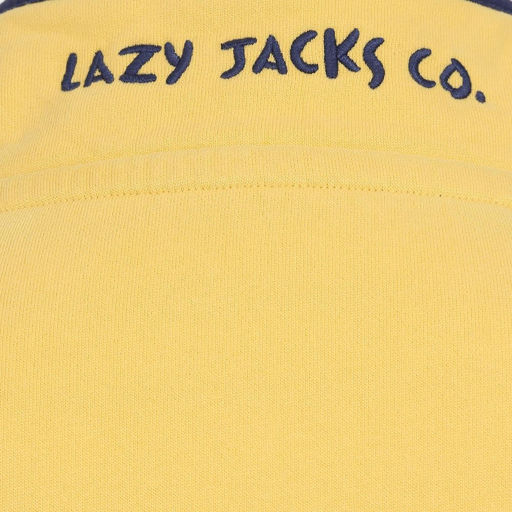 Lazy Jacks Womens LJ3 Zip Neck Sweatshirt - Lemon Yellow
