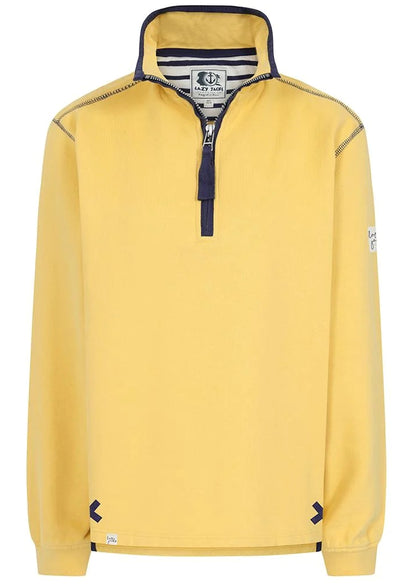 Lazy Jacks Womens LJ3 Zip Neck Sweatshirt - Lemon Yellow