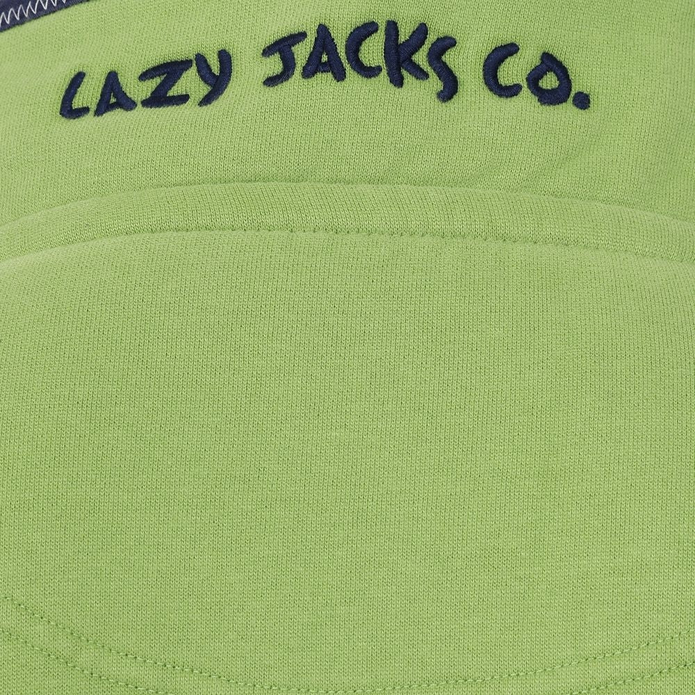 Lazy Jacks Mens 'LJ40' Zip Neck Sweatshirt - Lime Green