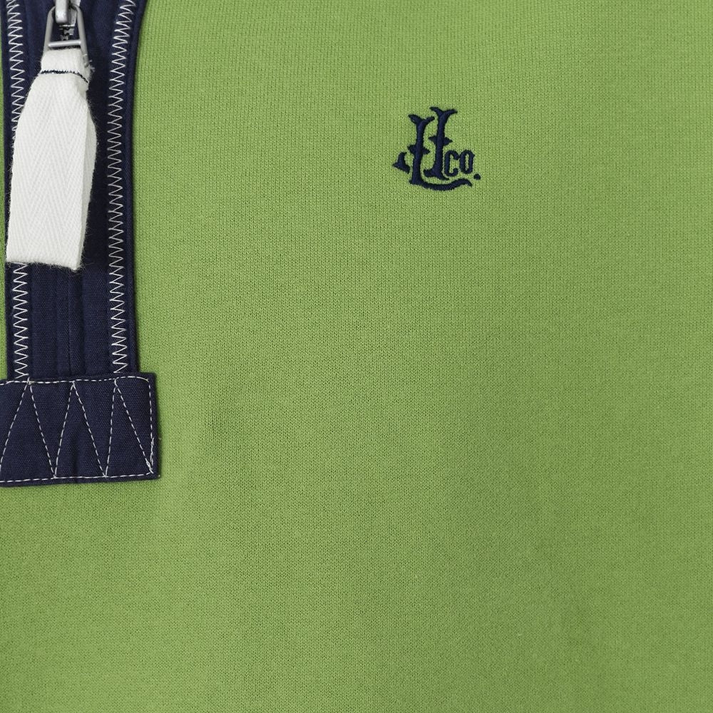 Lazy Jacks Mens 'LJ40' Zip Neck Sweatshirt - Lime Green
