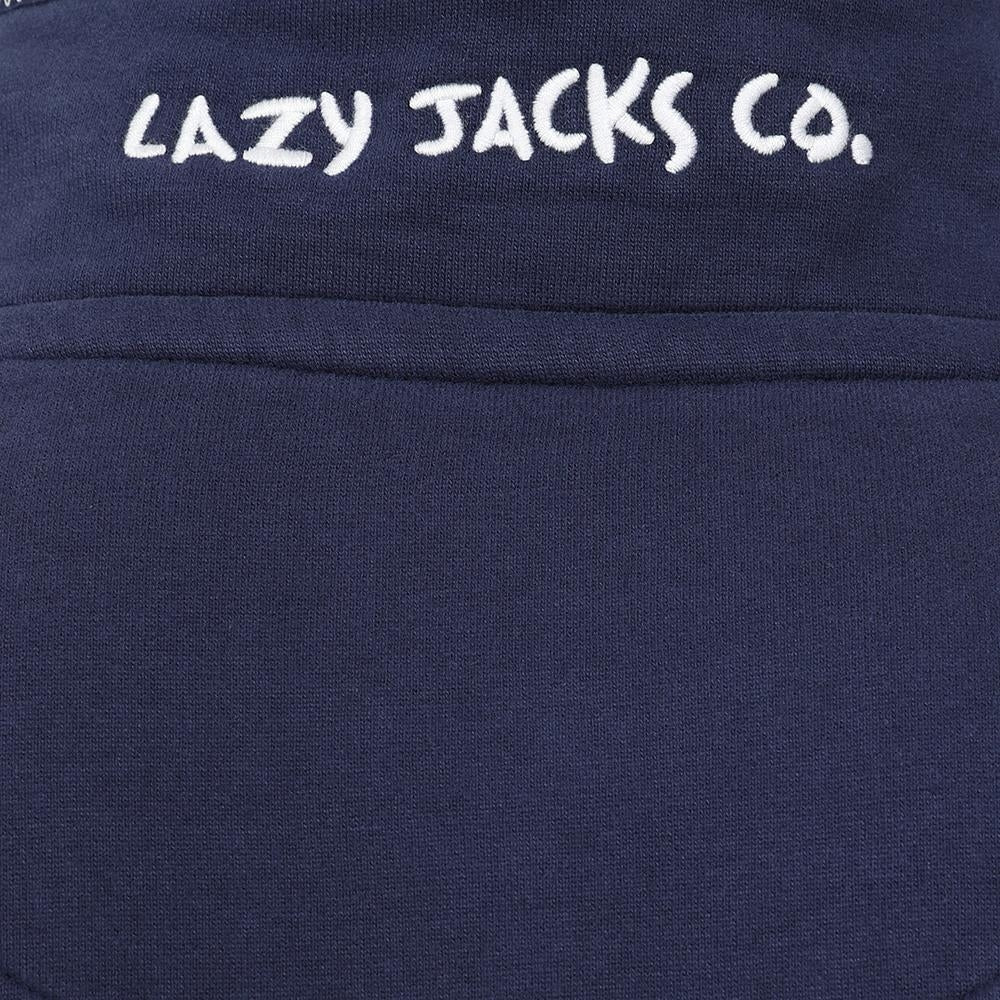 Lazy Jacks LJ40 style men's zip neck sweatshirt in Marine Navy.