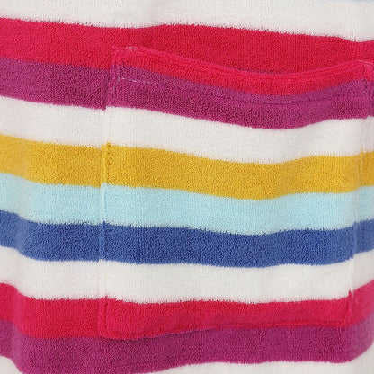 Lazy Jacks Kids 'LJ65C' Towelling Beach Robe - Multicolour Stripe