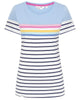 Lazy Jacks Womens LJ8M Short Sleeve Stripe Tee Sky