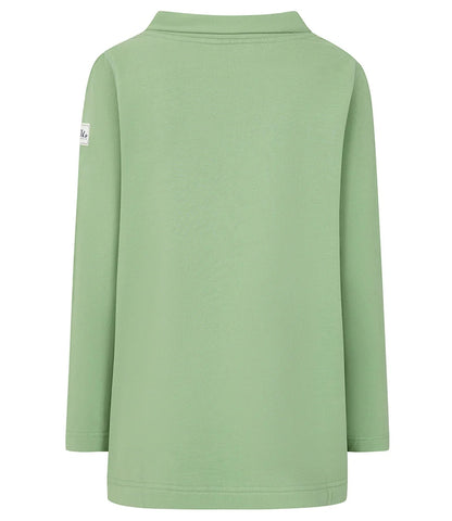 Lazy Jacks Womens LJ94 Roll Neck Sweatshirt - Grass Green