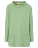Lazy Jacks Womens LJ94 Roll Neck Sweatshirt Grass Green