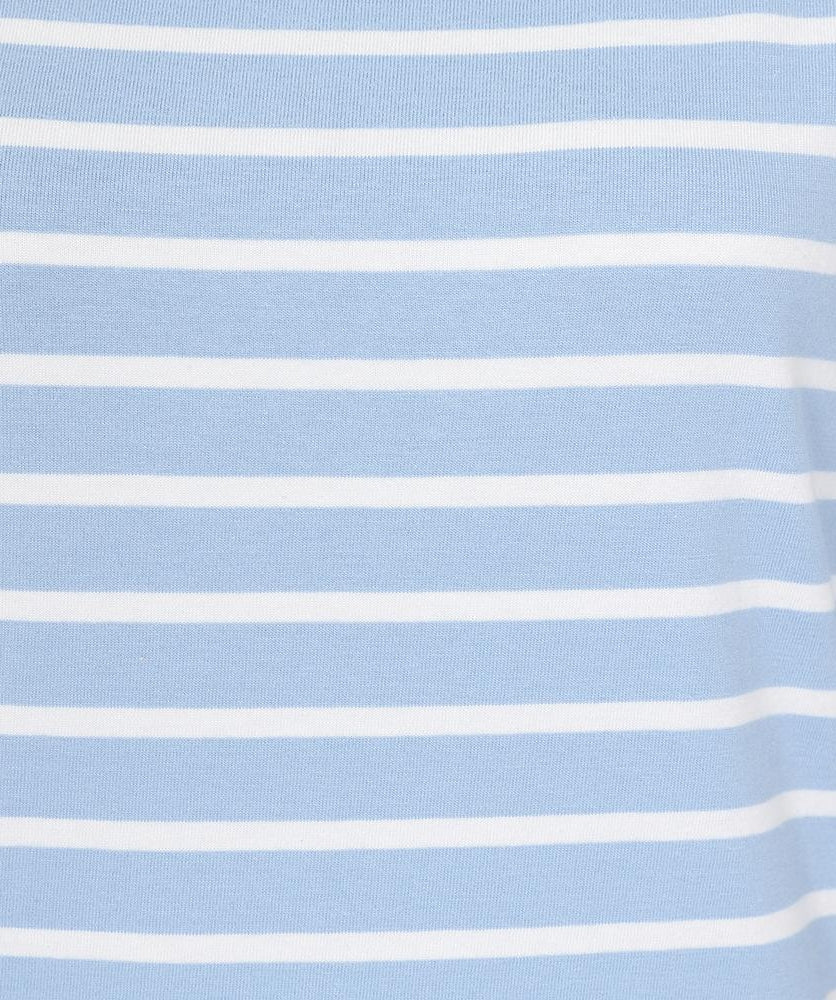 Lazy Jacks Womens LJ97 Long Sleeve Stripe Tee - Sky Blue