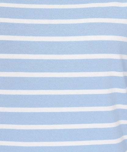 Lazy Jacks Womens LJ97 Long Sleeve Stripe Tee - Sky Blue