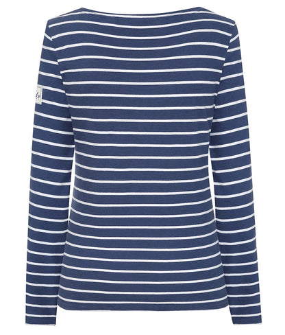 Lazy Jacks Womens LJ97 Long Sleeve Stripe Tee - Twilight