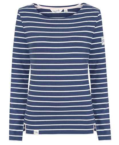 Lazy Jacks Womens LJ97 Long Sleeve Stripe Tee - Twilight