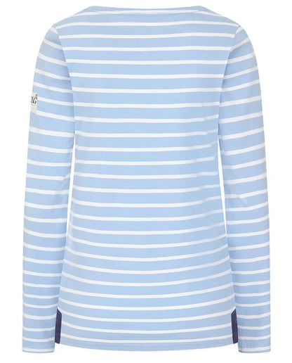 Lazy Jacks Womens LJ97 Long Sleeve Stripe Tee - Sky Blue