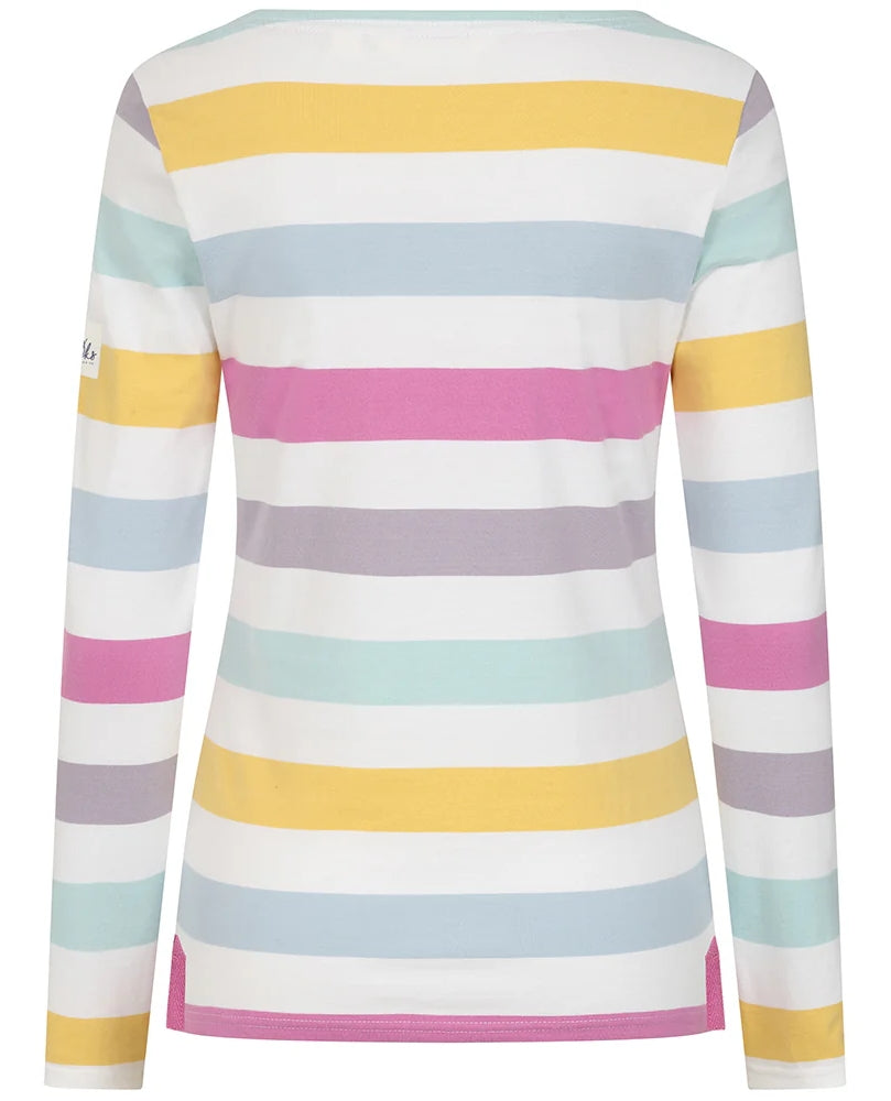 Lazy Jacks Womens LJ97M Long Sleeve Stripe Tee - Watercolours