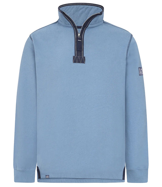 Lazy Jacks Mens LJ40 1/4 Zip Sweatshirt - Airforce Blue