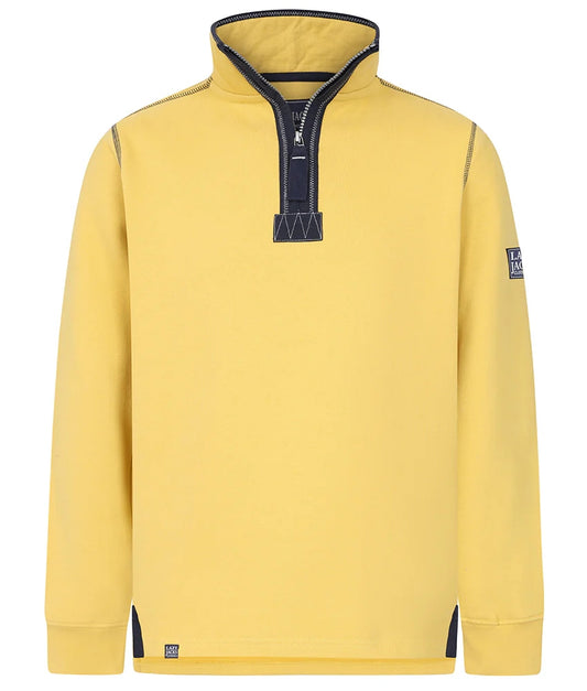 Lazy Jacks Mens LJ40 1/4 Zip Sweatshirt - Lemon Yellow