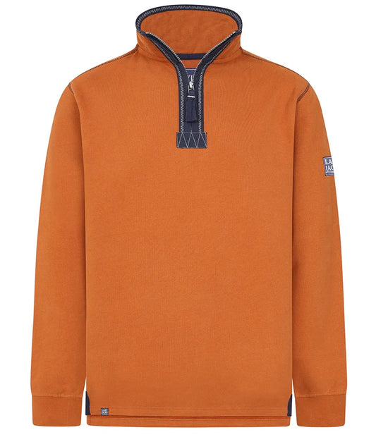 Lazy Jacks Mens LJ40 1/4 Zip Sweatshirt - Orange
