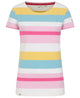 Lazy Jacks Womens LJ8M Short Sleeve Stripe Tee Multicoloured Brights