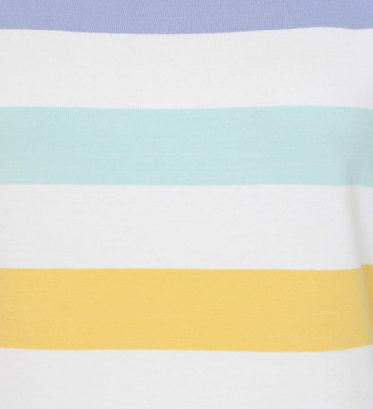 Lazy Jacks Womens LJ8M Short Sleeve Stripe Tee - Watercolours