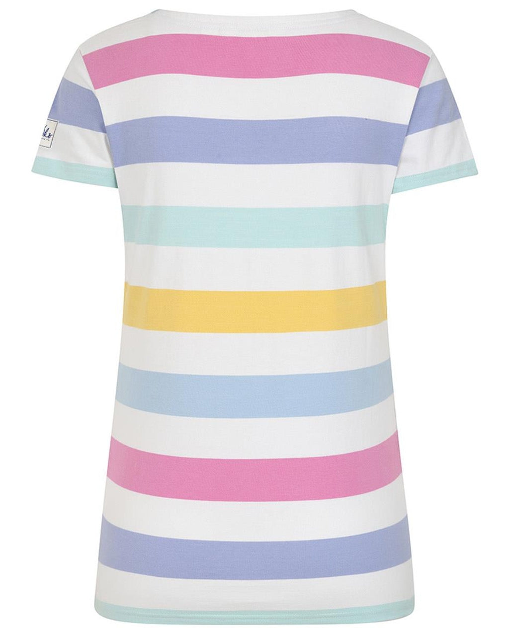 Lazy Jacks Womens LJ8M Short Sleeve Stripe Tee - Watercolours
