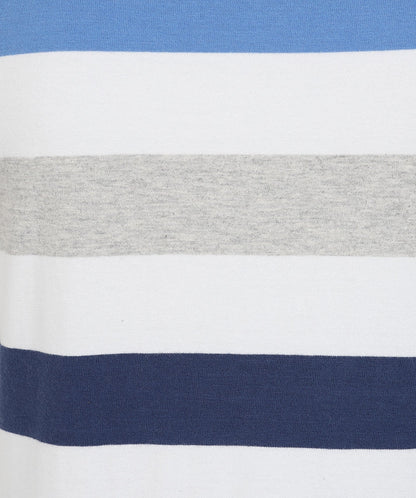 Lazy Jacks Womens LJ8M Short Sleeve Stripe Tee - Blues