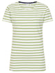 Lazy Jacks Womens LJ8 Short Sleeve Stripe Tee Lime