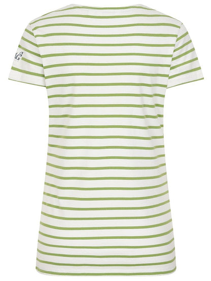 Lazy Jacks Womens LJ8 Short Sleeve Stripe Tee - Lime